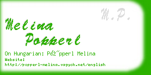 melina popperl business card